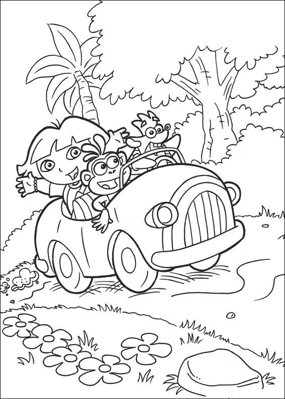 Print Dora de Verkenner 2 kleurplaat